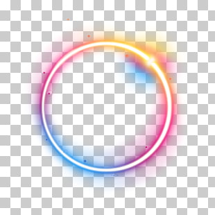 Light Lens flare, circulo, pink and blue ring illustration PNG clipart