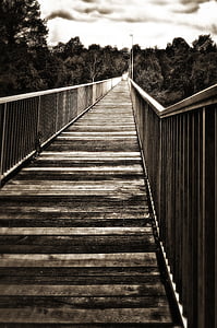 wooden bridge heading on mountain thumbnail