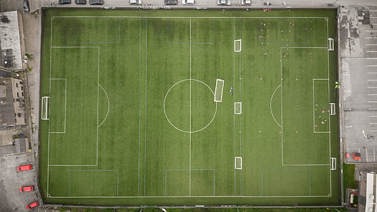 aerial photography of football field thumbnail