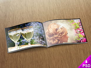 Wedding Photo Album Mockup psd file
