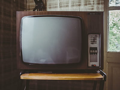 vintage brown and gray CRT TV thumbnail