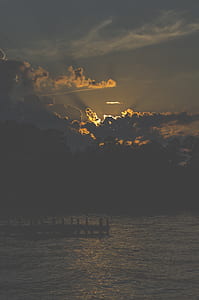 brown dock at golden hour thumbnail
