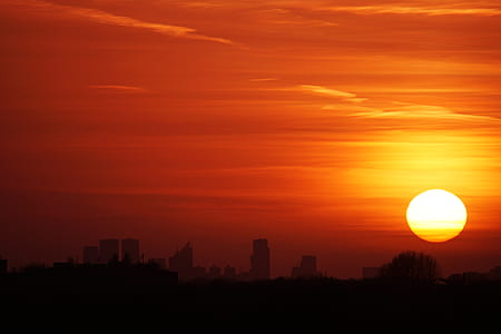 city, dawn, sky, sunset thumbnail