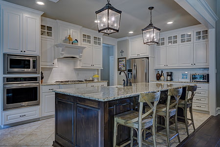 white and black kitchen room furniture set thumbnail