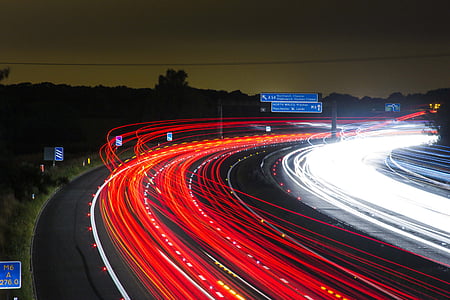 timelapse photography of road thumbnail