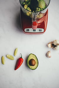 flat lay photography of avocado inside blender thumbnail