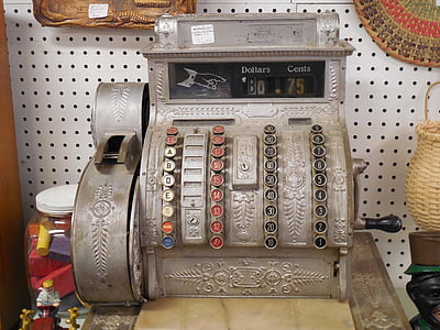 vintage gray and black cash register thumbnail