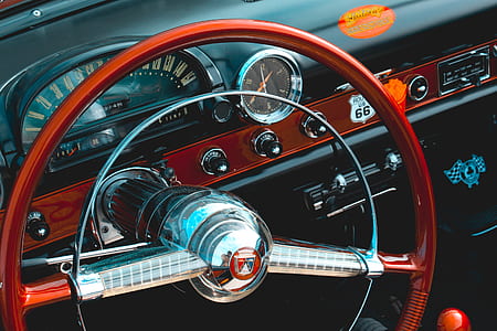 brown and gray steering wheel thumbnail
