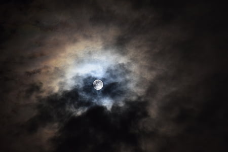 full moon covered with clounds thumbnail