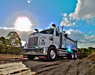 white freight truck thumbnail