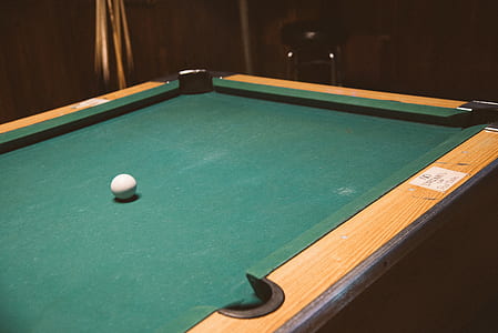 cue ball on pool table thumbnail