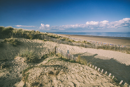 Sand dunes and beach on the coast of Kent in England thumbnail