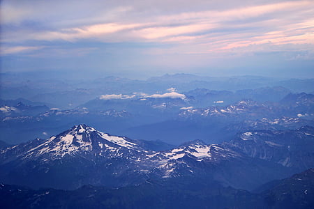 aerial photography of mountain ranges thumbnail