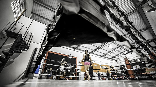 woman inside boxing in gym thumbnail