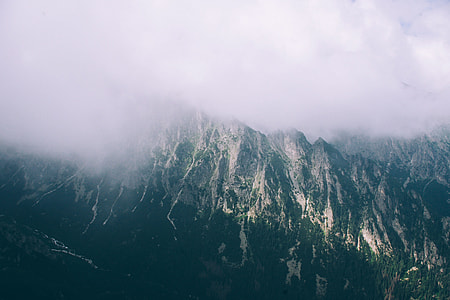 white and black mountain photo during daytime thumbnail