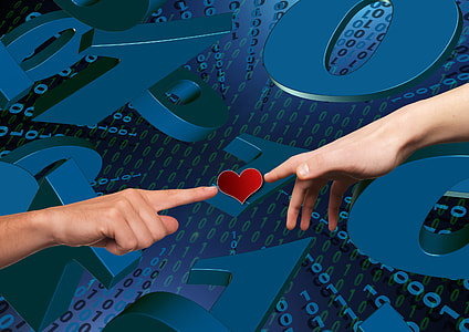 two person's hands touching heart illustration thumbnail