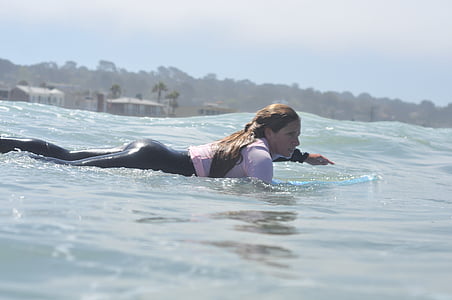 woman swims on body of water thumbnail