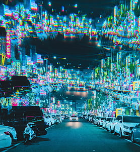 street, neon, light, cyberpunk thumbnail