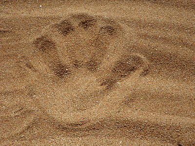 hand print on sand thumbnail