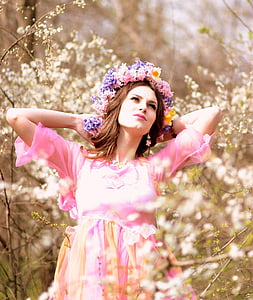 shallow focus photography of woman in pink dress during daytime thumbnail