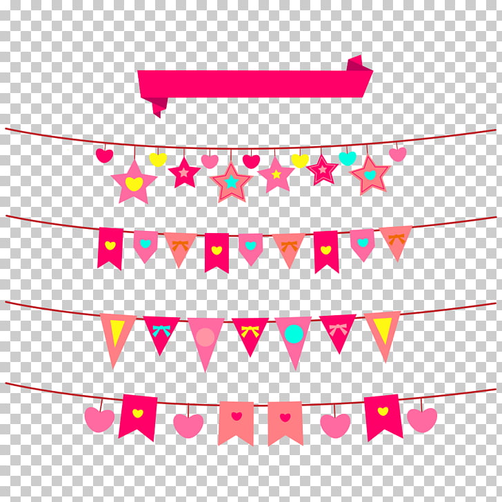 Flag Banner Valentine S Day Pattern Tanabata Festival To Pull