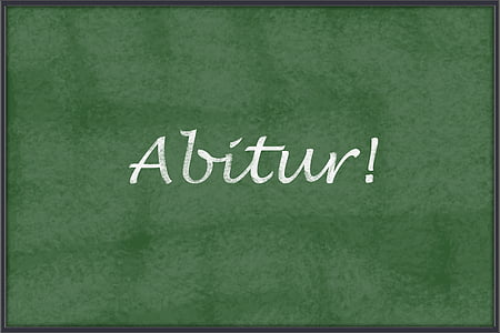 Abitur! written on green board thumbnail