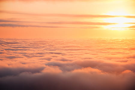 white sky during sunset thumbnail