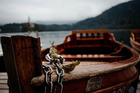 wood, wooden, boat, water, transportation, chain thumbnail