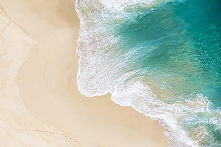 bird's eye view of seashore thumbnail