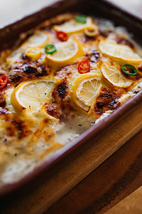 Fish casserole with lemon and herbs thumbnail