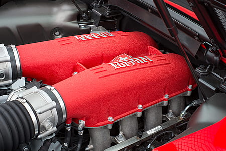 red and gray Ferrari car engine thumbnail