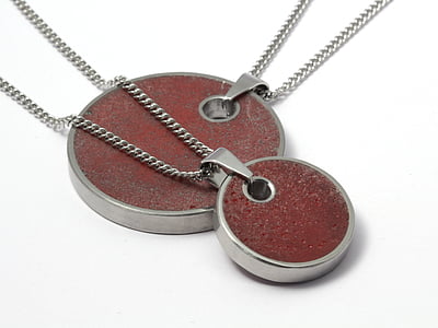 two red pendant necklaces thumbnail