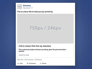 Facebook Desktop Ad Template sketch file sketch file