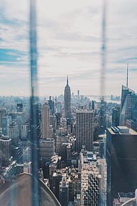 bird's eye photography of high-rise buildings thumbnail