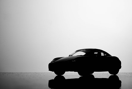 silhouette photo of coupe die-cast model thumbnail