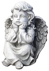 white ceramic angel figurine thumbnail