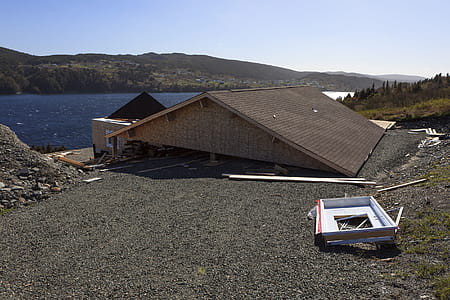 House damaged from wind storm. thumbnail