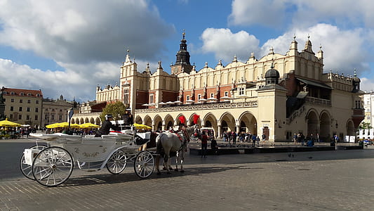 white carriage near building thumbnail