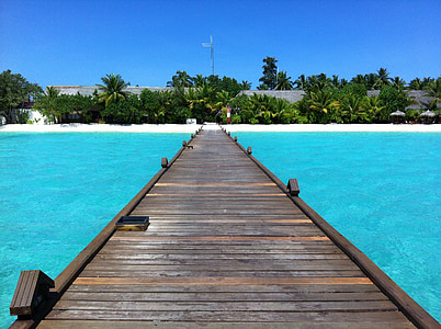 closeup photo of brown wooden sea dock thumbnail