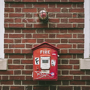 red and white Fire hanging cabinet thumbnail