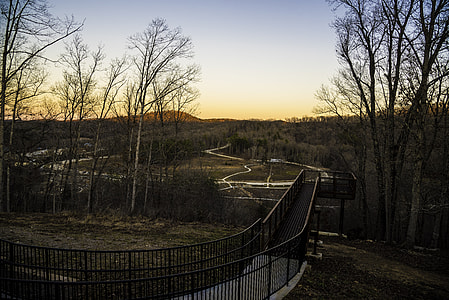 Outdoors Balcony at Dusk at Echo Bluff State Park, Missouri thumbnail