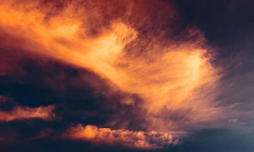 red and blue clouds photo thumbnail