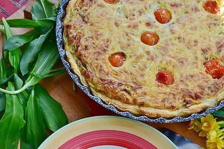 pie near green vegetable thumbnail