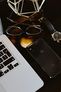 Elegant home office with golden accessories thumbnail