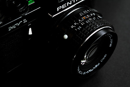 close-up photo of black Pentax SLR camera thumbnail