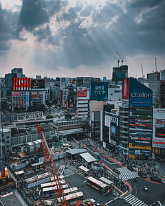 aerial photography of city buildings thumbnail