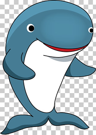 Cartoon Cute Whale Transparent Background Blue Whale