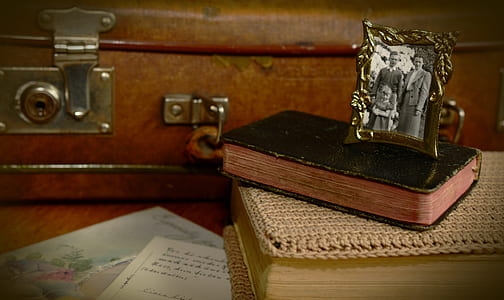 photo frame on black book thumbnail