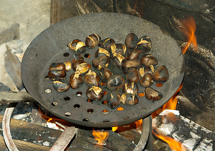 black metal frying pan on fire thumbnail