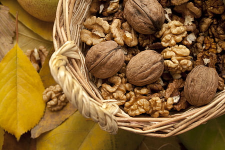 photo of brown nuts on beige wicker basket thumbnail
